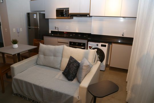 Detalhe da Sala de kitnet/studio para alugar com 1 quarto, 46m² em Setor Oeste, Goiânia