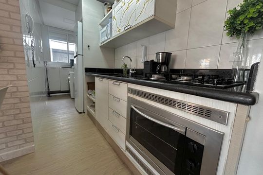 Cozinha de apartamento para alugar com 2 quartos, 59m² em Lagoa Pequena, Florianópolis