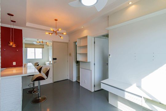 Sala de apartamento para alugar com 1 quarto, 35m² em Barra Funda, São Paulo