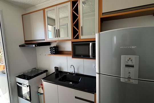 Cozinha de apartamento para alugar com 2 quartos, 42m² em Jardim, Santo André