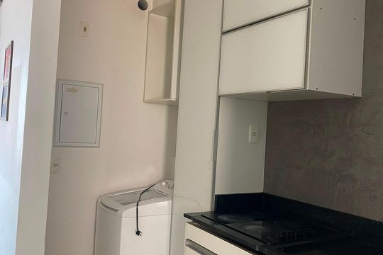 Cozinha de kitnet/studio para alugar com 1 quarto, 43m² em Campo Belo, São Paulo