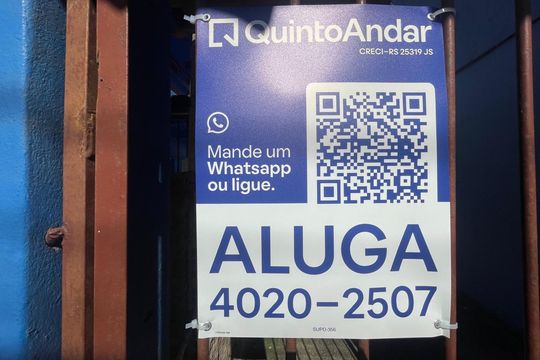 Placa  de apartamento para alugar com 2 quartos, 42m² em Campina, São Leopoldo