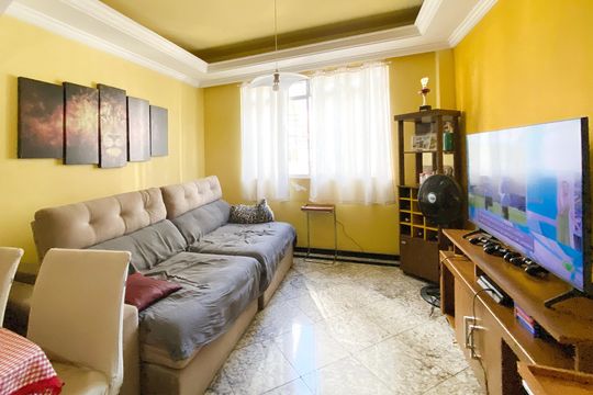 Sala de apartamento à venda com 2 quartos, 83m² em União, Belo Horizonte