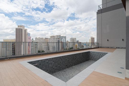 Área comum - Piscina de kitnet/studio para alugar com 1 quarto, 25m² em Bela Vista, São Paulo