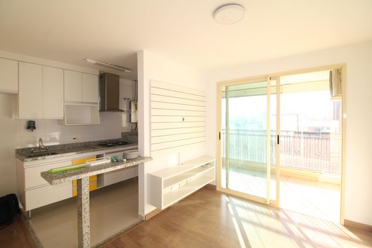 Sala / Cozinha de apartamento para alugar com 1 quarto, 46m² em Santana, São Paulo
