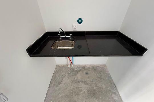 Cozinha  de kitnet/studio para alugar com 1 quarto, 26m² em Itaim Bibi, São Paulo