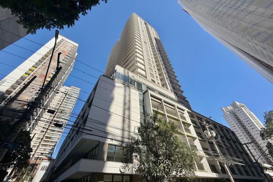 Fachada  de kitnet/studio para alugar com 1 quarto, 26m² em Itaim Bibi, São Paulo