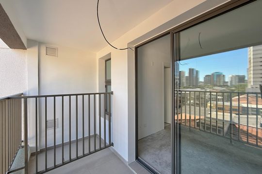 Sacada  de kitnet/studio para alugar com 1 quarto, 26m² em Itaim Bibi, São Paulo