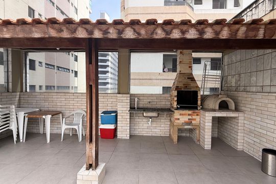 Área comum - Churrasqueira de apartamento para alugar com 2 quartos, 56m² em Vila Alzira, Guarujá