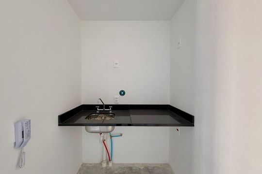 Cozinha  de kitnet/studio para alugar com 1 quarto, 26m² em Itaim Bibi, São Paulo