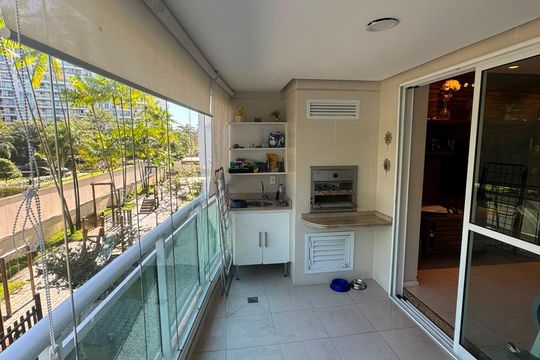Varanda da Sala de apartamento para alugar com 2 quartos, 112m² em Barra da Tijuca, Rio de Janeiro