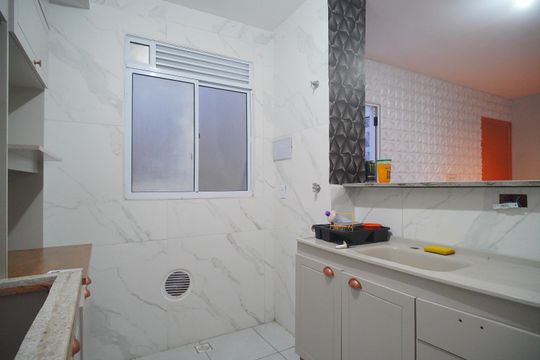 Cozinha de apartamento para alugar com 2 quartos, 42m² em Feitoria, São Leopoldo