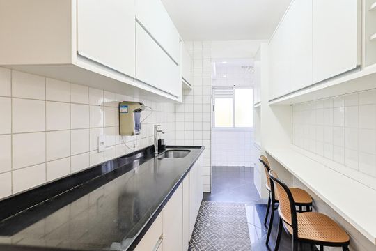 Cozinha de apartamento para alugar com 3 quartos, 70m² em Vila Andrade, São Paulo