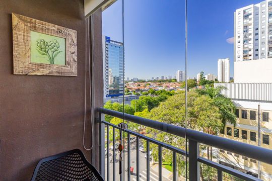 Varanda de apartamento para alugar com 1 quarto, 27m² em Jardim Caravelas, São Paulo