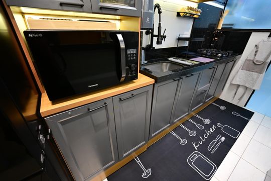 Cozinha de apartamento à venda com 2 quartos, 56m² em Setor Bueno, Goiânia