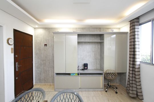Sala de apartamento para alugar com 2 quartos, 53m² em Nova Gameleira, Belo Horizonte