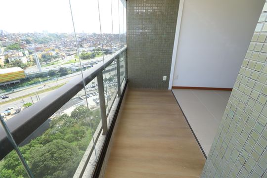 Varanda do Studio de kitnet/studio para alugar com 1 quarto, 22m² em Caminho das Árvores, Salvador