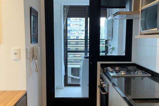 Cozinha de apartamento à venda com 1 quarto, 63m² em Vila Olímpia, São Paulo
