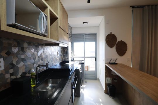 Cozinha  de apartamento para alugar com 1 quarto, 50m² em Alto da Boa Vista, Ribeirão Preto