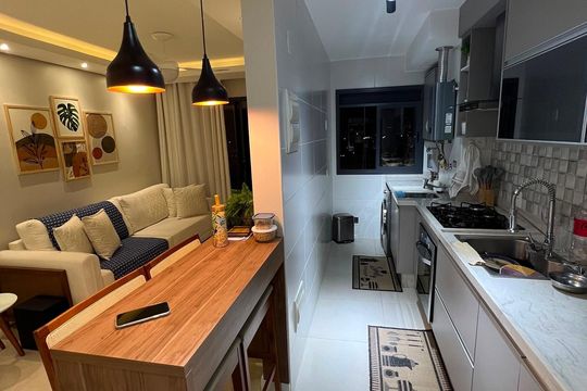 Cozinha de apartamento à venda com 2 quartos, 68m² em Barra Olímpica, Rio de Janeiro