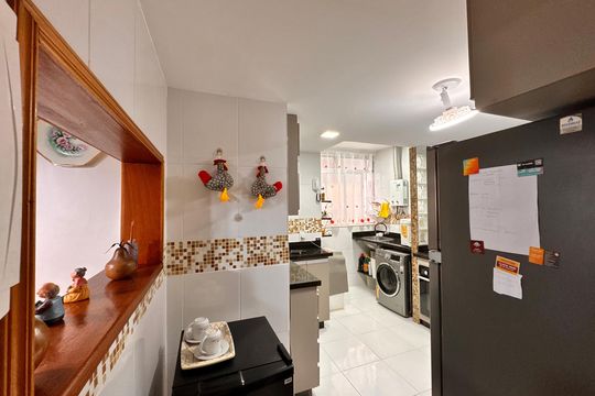 Cozinha e Área de Serviço de apartamento à venda com 3 quartos, 82m² em Recreio dos Bandeirantes, Rio de Janeiro