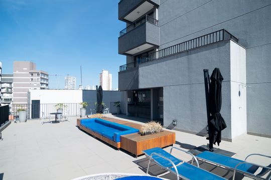 Área comum de kitnet/studio para alugar com 1 quarto, 58m² em Bela Vista, São Paulo