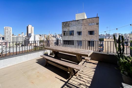 Área comum de kitnet/studio para alugar com 1 quarto, 58m² em Bela Vista, São Paulo
