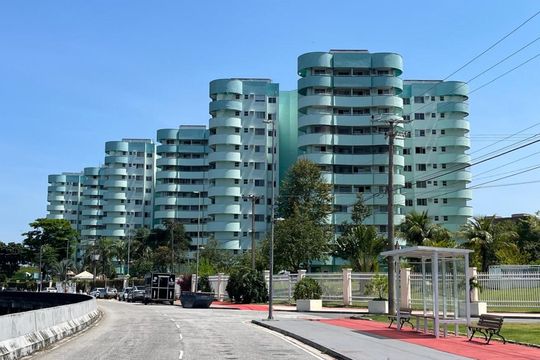 Fachada de apartamento à venda com 2 quartos, 77m² em Barra Olímpica, Rio de Janeiro