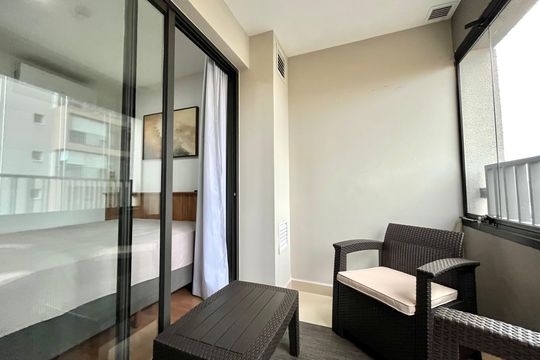 Varanda de apartamento à venda com 1 quarto, 30m² em Vila Clementino, São Paulo