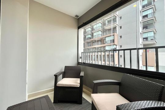Varanda de apartamento à venda com 1 quarto, 30m² em Vila Clementino, São Paulo