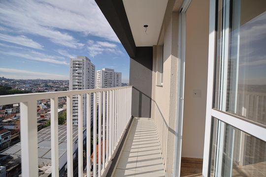 Varanda da Sala de apartamento para alugar com 2 quartos, 40m² em Jardim Maringa, São Paulo