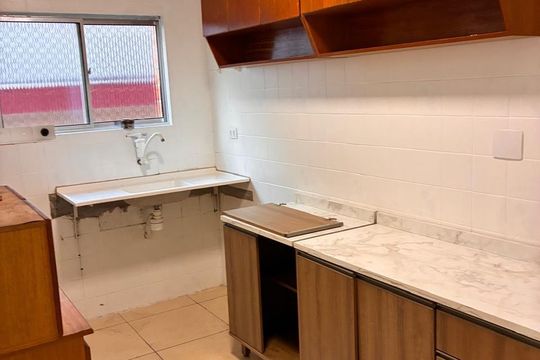Cozinha de apartamento para alugar com 1 quarto, 55m² em Canto do Forte, Praia Grande