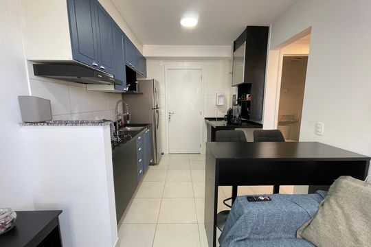 Cozinha de apartamento à venda com 2 quartos, 33m² em Jardim Celeste, São Paulo