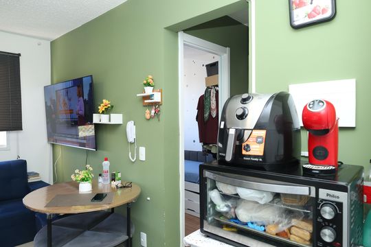 Cozinha de apartamento para alugar com 2 quartos, 32m² em Vila Nova Curuca, São Paulo
