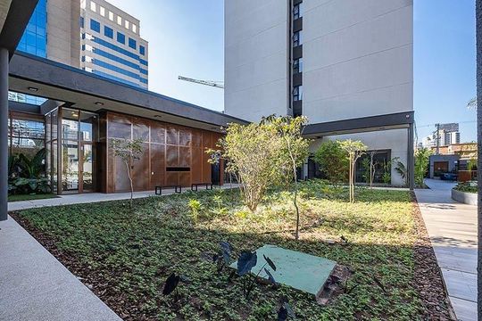 Área comum de kitnet/studio para alugar com 1 quarto, 27m² em Pinheiros, São Paulo