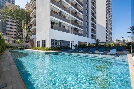 Área comum de kitnet/studio para alugar com 1 quarto, 27m² em Pinheiros, São Paulo