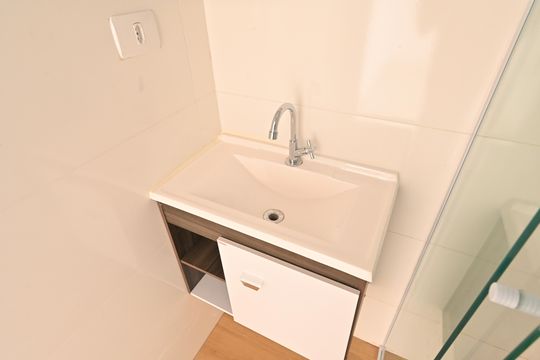 Banheiro Social de kitnet/studio para alugar com 1 quarto, 20m² em Planalto Paulista, São Paulo