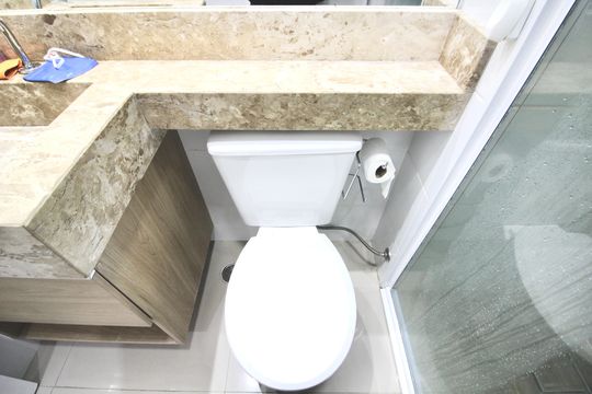 Banheiro de apartamento para alugar com 2 quartos, 48m² em Jardim Rodrigues Alves, Ferraz de Vasconcelos