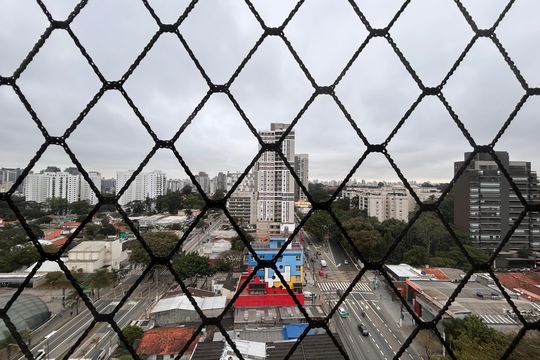 Varanda da Sala de apartamento para alugar com 1 quarto, 37m² em Santo Amaro, São Paulo