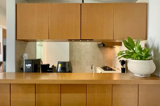 Cozinha de apartamento para alugar com 1 quarto, 40m² em Jardim Paulista, São Paulo