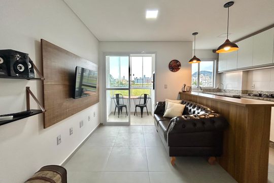 Sala de apartamento para alugar com 1 quarto, 60m² em Ingleses Norte, Florianópolis
