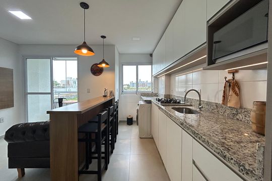 Cozinha de apartamento para alugar com 1 quarto, 60m² em Ingleses Norte, Florianópolis
