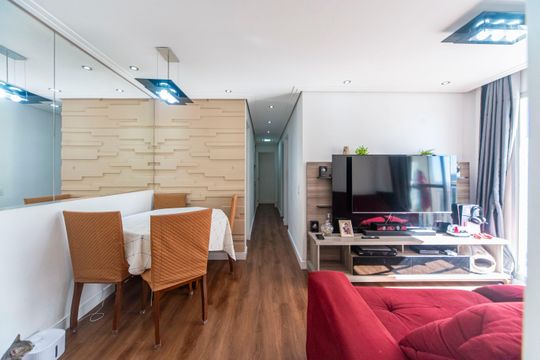 Sala de apartamento à venda com 3 quartos, 61m² em Vila Homero Thon, Santo André