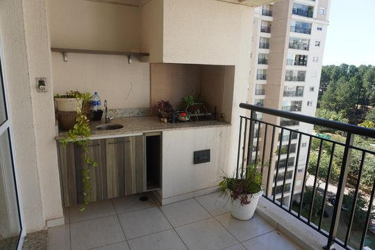SacadaÁrea gourmet de apartamento à venda com 3 quartos, 144m² em Alphaville, Santana de Parnaíba