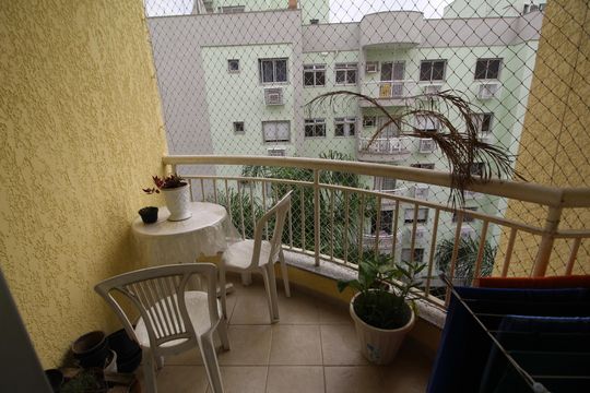 Sala - Varanda de apartamento à venda com 3 quartos, 75m² em Tanque, Rio de Janeiro