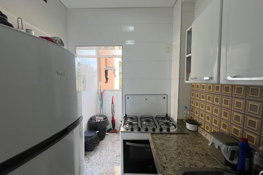 Cozinha de apartamento à venda com 3 quartos, 75m² em São Luiz, Belo Horizonte