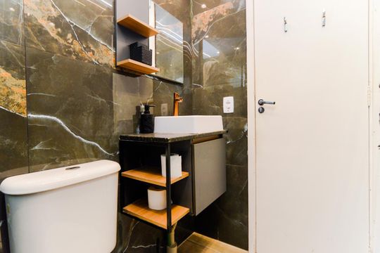Banheiro de apartamento para alugar com 2 quartos, 45m² em Ponte Grande, Guarulhos
