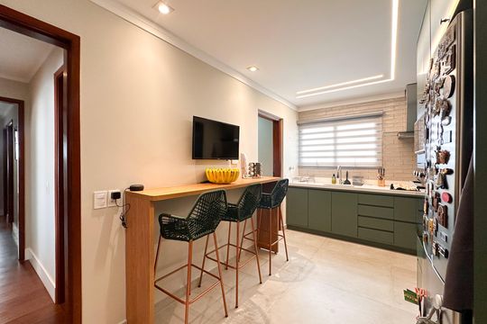 Cozinha de apartamento à venda com 4 quartos, 130m² em Centro, São Bernardo do Campo