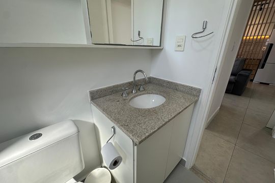 Banheiro 2 de apartamento para alugar com 2 quartos, 58m² em Chácara Santo Antônio (zona Sul), São Paulo