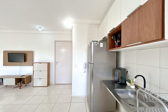 Cozinha de apartamento à venda com 1 quarto, 45m² em Bandeirantes (pampulha), Belo Horizonte